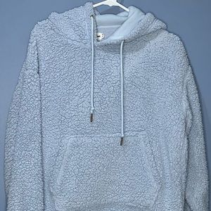 Light Blue Sherpa Hoodie